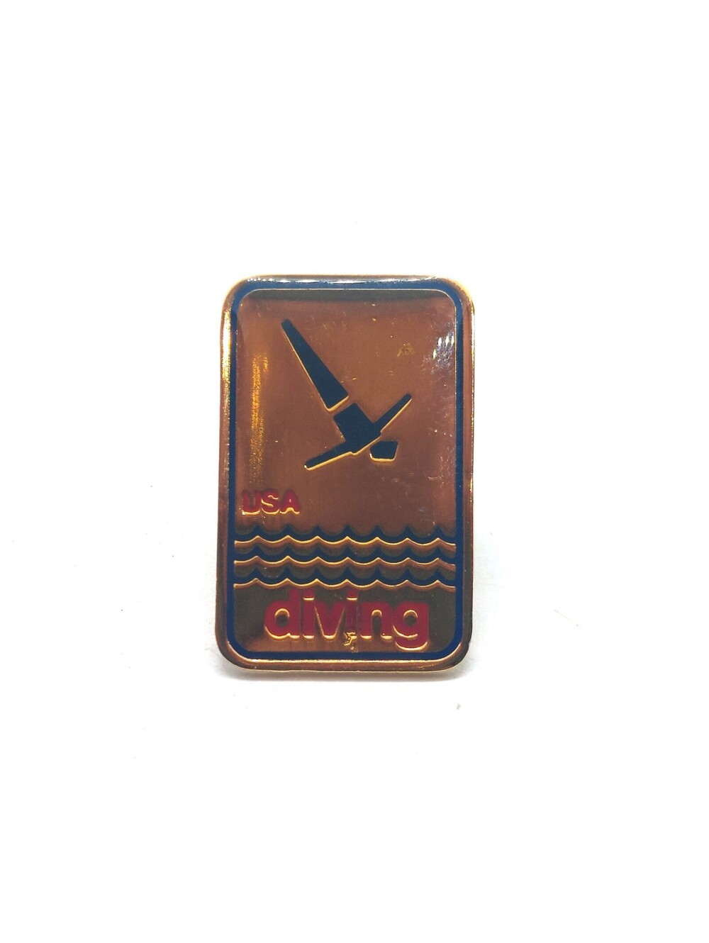 USA Olympic Diving Pin Vintage Athletic Sports Enamel United States Team